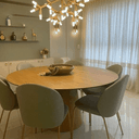 Ver imagem 3 de Mesa de Jantar Cone Redonda 140 Cm Tampo Freijó Base Freijó Freijó Personal Art Design