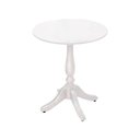 Ver imagem 2 de Mesa Lateral Madeira Rústica Pé Torneado S/borda - Branca