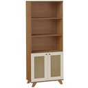Ver imagem 7 de Estante Livreiro Multiuso para Sala Home Office 2 Portas 3D 70cm Tessaro A05 Cinamomo Off White -