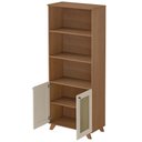 Ver mais imagens de Estante Livreiro Multiuso para Sala Home Office 2 Portas 3D 70cm Tessaro A05 Cinamomo Off White -