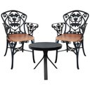 Ver imagem 1 de Kit 2 Cadeiras Viena Malbec para Recepção Jardim Varanda Sacada Hotel + Mesinha Preto