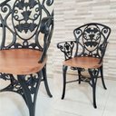 Ver imagem 2 de Kit 2 Cadeiras Viena Malbec para Recepção Jardim Varanda Sacada Hotel + Mesinha Preto