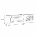 Ver imagem 3 de Conjunto Bancada Aria e Painel Nobre Led para Tv até 85” Off White/castanho