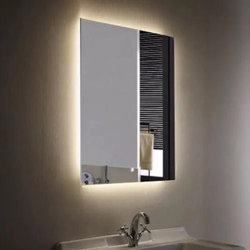 Espelho Retangular de Parede com Led Amarelo Moderno 40x50 Fonte Bivolt ...