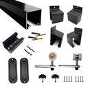 Ver imagem 3 de Porta Branca 100x210cm + Kit de Correr Preto de Sobrepor