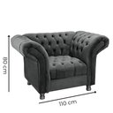 Ver imagem 2 de Kit Sofá 02 Poltronas Chesterfield Conde D'el Via Encanto Veludo Verde