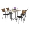 Conjunto Sala de Jantar Mesa Berlim 120x90cm Tampo Madeira/vidro com 4 Cadeiras Md05 Mais Acessórios - 10