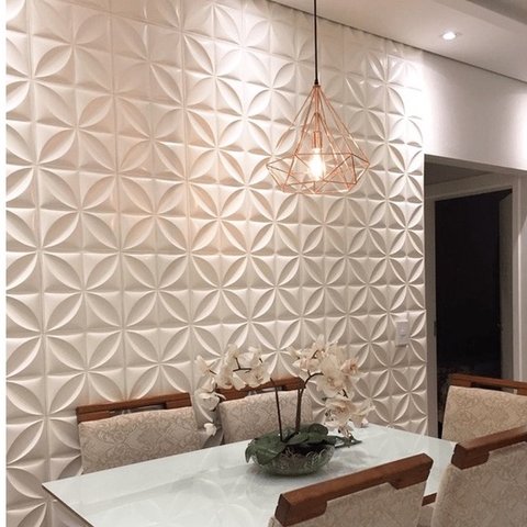 Kit 30 Placas Pvc 3d Revestimento de Parede Decorativa Petalas 25 Cm