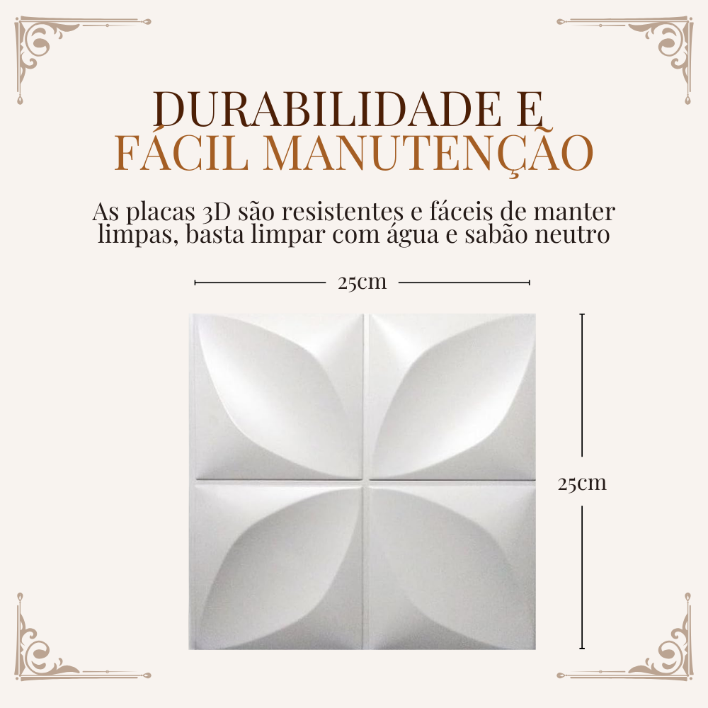 Kit 30 Placas Pvc 3d Revestimento de Parede Decorativa Petalas 25 Cm - 4