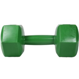 Par de Halteres Dumbbel Sextavado Cement Bonafit 4kg Verde - 3