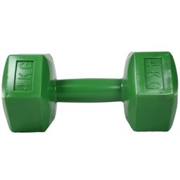 Par de Halteres Dumbbel Sextavado Cement Bonafit 4kg Verde - 5