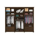 Ver imagem 3 de Roupeiro/armário/guarda Roupas/organizador Est 6 Portas Sendo 2 Centrais com Espelho e 4 Gavetas com