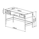 Ver imagem 3 de Escrivaninha Mesa Escritório 2 Gavetas 139cm Palhinha Pé Madeira Oslo