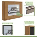 Ver imagem 2 de Guarda Roupa Casal com Espelho 2 Portas 6 Gavetas Toronto Plus Espresso Móveis