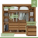 Ver imagem 4 de Guarda Roupa Casal com Espelho 2 Portas 6 Gavetas Toronto Plus Espresso Móveis