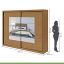 Ver imagem 6 de Guarda Roupa Casal com Espelho 2 Portas 6 Gavetas Toronto Plus Espresso Móveis