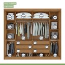 Ver imagem 7 de Guarda Roupa Casal com Espelho 2 Portas 6 Gavetas Toronto Plus Espresso Móveis