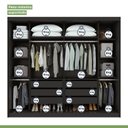 Ver imagem 7 de Guarda Roupa Casal com Espelho 2 Portas 6 Gavetas Toronto Plus Espresso Móveis