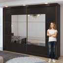 Ver mais imagens de Guarda Roupa Casal com Espelho 2 Portas 6 Gavetas Toronto Plus Espresso Móveis