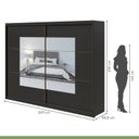 Ver imagem 6 de Guarda Roupa Casal com Espelho 2 Portas 6 Gavetas Toronto Plus Espresso Móveis