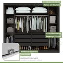 Ver imagem 5 de Guarda Roupa Casal com Espelho 2 Portas 6 Gavetas Toronto Plus Espresso Móveis