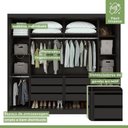 Ver imagem 4 de Guarda Roupa Casal com Espelho 2 Portas 6 Gavetas Toronto Plus Espresso Móveis