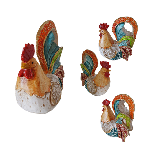 Enfeites Para Cozinha Área Gourmet Galo Gesso Decorativo