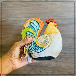 Enfeites Para Cozinha Área Gourmet Galo Gesso Decorativo - 2