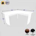 Ver imagem 3 de Mesa Escrivaninha em L 135cm X 60cm Pés Painel F5 Office