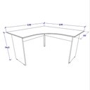 Ver imagem 2 de Mesa Escrivaninha em L 135cm X 60cm Pés Painel F5 Office