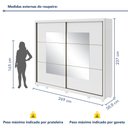 Ver imagem 4 de Guarda Roupa Casal com Espelho 2 Portas 6 Gavetas Toronto Plus Espresso Móveis 100% MDF