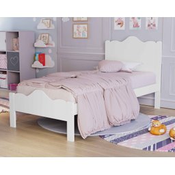 Cama Solteiro Nina Moveis House Branco - 1 Cama Solteiro Nina Moveis House Branco - 1