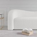 Ver imagem 6 de Sofá Curvo 3 Lugares Organico Sala Recepção Escritório Coréia 180cm Bouclé