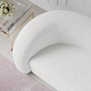 Ver imagem 7 de Sofá Curvo 3 Lugares Organico Sala Recepção Escritório Coréia 180cm Bouclé