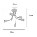 Ver imagem 2 de Plafon Soprepor Aranha para 6 Lâmpadas 0165/6.005 Emalustres
