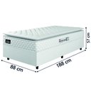 Ver imagem 4 de Cama Box Solteiro Colchão Espuma D33 Pillow Top New Millenium 88x188x57cm Branco Hellen