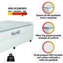 Ver imagem 5 de Cama Box Solteiro Colchão Espuma D33 Pillow Top New Millenium 88x188x57cm Branco Hellen