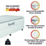 Cama Box Solteiro Colchão Espuma D33 Pillow Top New Millenium 88x188x57cm Branco Hellen - 5