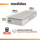 Ver imagem 4 de Cama Box Solteiro Colchão Espuma D33 Pillow Top New Millenium 88x188x57cm Branco Hellen
