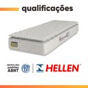 Ver imagem 5 de Cama Box Solteiro Colchão Espuma D33 Pillow Top New Millenium 88x188x57cm Branco Hellen