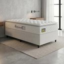 Ver imagem 2 de Cama Box Solteiro Colchão Espuma D33 Pillow Top New Millenium 88x188x57cm Branco Hellen