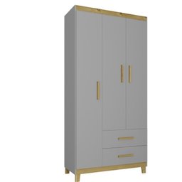 Quarto de Bebê Completo Berço 2 em 1 Cômoda 1 Porta Guarda Roupa 3 Portas Údine Retrô  - 8