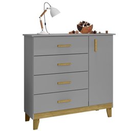 Quarto de Bebê Completo Berço 2 em 1 Cômoda 1 Porta Guarda Roupa 3 Portas Údine Retrô  - 6