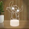 Luminária Led 3d Dia Das Mães Lilo Stitch Abajur - Base Branca - 2