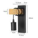 Ver imagem 2 de Arandela Pinus Metal e Madeira 22cm 1e27 Ds2360 Delis