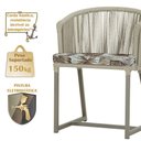 Ver imagem 4 de Mesa com 6 Cadeiras de Jantar Roma 120cm e Noronha em Alumínio Fendi Corda Náutica Estofado 6 Trama
