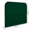 Ver imagem 3 de Cabeceira Casal 140 Cm com Frame Alana Suede Verde Artte