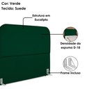 Ver imagem 4 de Cabeceira Casal 140 Cm com Frame Alana Suede Verde Artte
