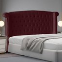 Ver imagem 2 de Cabeceira de Cama Box Toquio Casal Queen 160 Cm Suede Bordo Ec Móveis