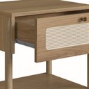 Ver imagem 7 de Mesa de Cabeceira 1 Gaveta Palhinha Pé Madeira Oslo